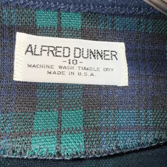 Alfred Dunner Vintage Plaid Jacket – Size 10 – Made in USA – Gold Button Trim - Picture 4 of 11